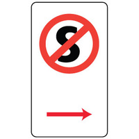 No Standing Symbol with Right arrow