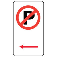 No Parking Symbol with left arrow
