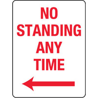 No Standing Any Time with Left Arrow