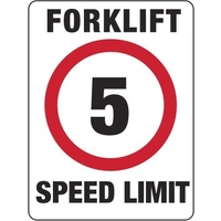 450x300mm - Poly - Forklift Speed Limit 5km