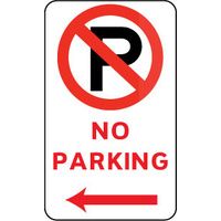 No Parking (With Left Arrow And Symbol)