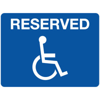 450x300mm - Metal - Reserved (Disabled Picto)
