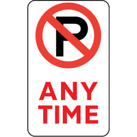 450x300mm - Metal - Anytime (with No Parking Symbol)