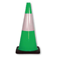 700mm - Cl.1 Reflective - Traffic Cones - Fluorescent Lime Green