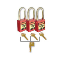 42mm Premium Safety Padlocks - Set of 3 With Master Key