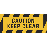 450x180mm - Self Adhesive, Anti-Slip Floor Graphics - Caution Keep Clear