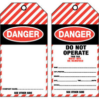 Pkt of 25 Cardboard - Danger blank