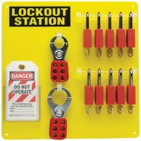 6 Lock Lockout Station with Supplies