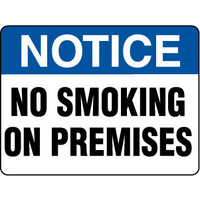 600X400mm - Fluted Board -  Notice No Smoking On Premises