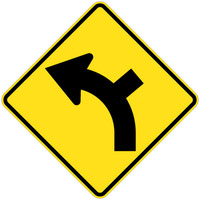 Side Road Junction On Curve Left
