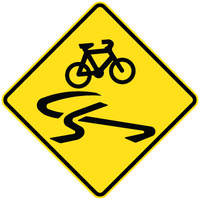 600x600 - AL CL1W - Slippery For Bicycles Picto