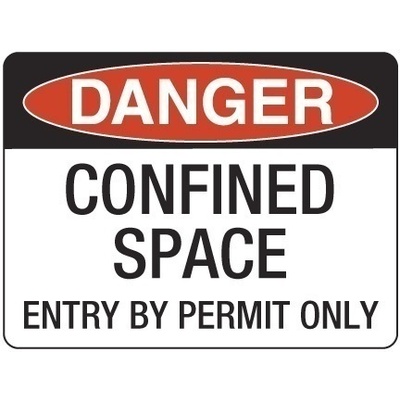 Danger Confined Space Entry by Permit Only