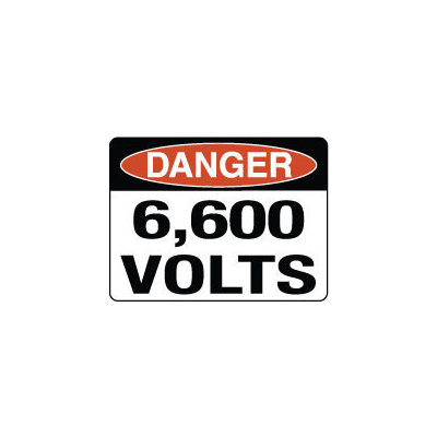 Danger 6,600 Volts