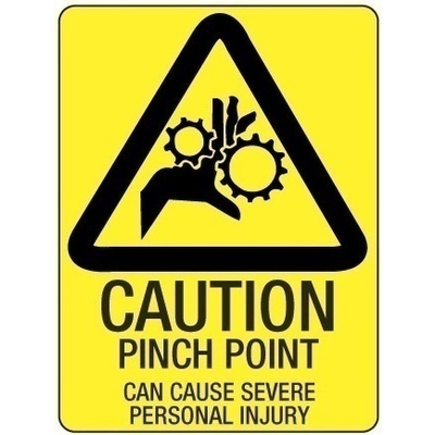 Caution Pinch Point Can Cause Severe Personal Injury