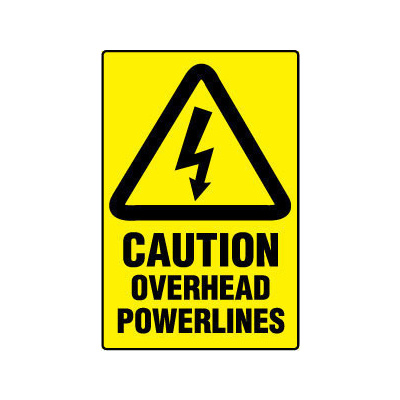 Caution Overhead Powerlines