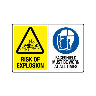 Risk Of Explosion/Face Shield Must Be Worn At All Times