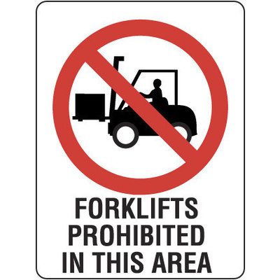 Forklifts Prohibited in This Area