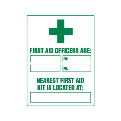 First Aid Officers are Nearest First Aid Kit is Located At