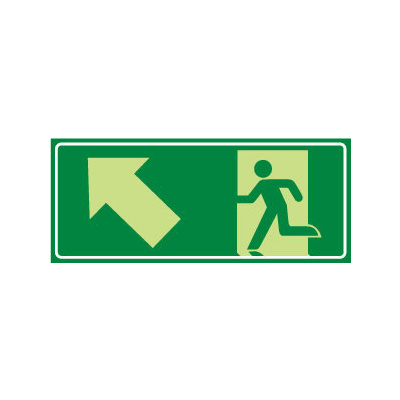 Running Man with Arrow Up/Left