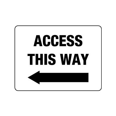 Access This Way (left Arrow)