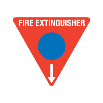 Triangle Fire Extinguisher Marker - Foam (Blue)