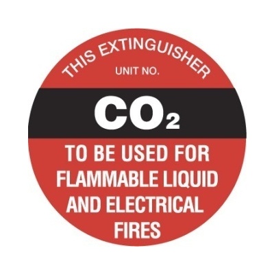 Fire Extinguisher Marker - CO2 (Black)