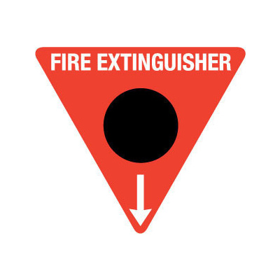 Triangle Fire Extinguisher Marker - CO2 (Black)