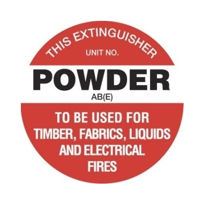 Fire Extinguisher Marker - Powder AB(E) (White)