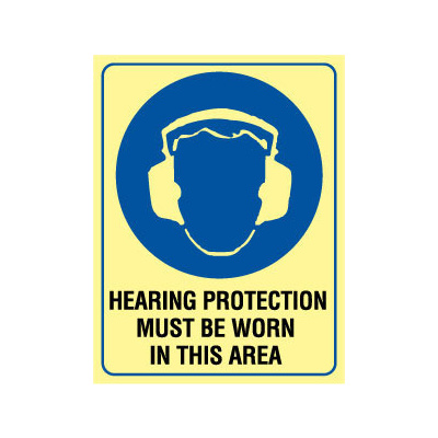 Luminous - Hearing Protection Must Be Worn In This Area