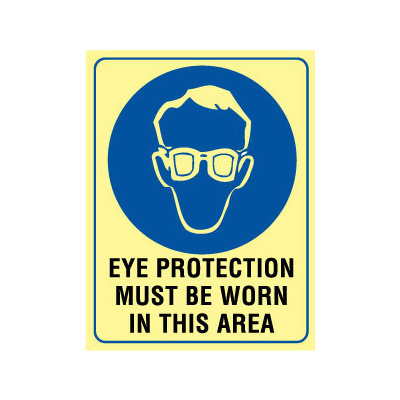 Eye Protection Must Be Worn In This Area - Luminous