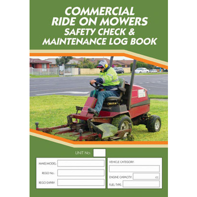 Ride on Mowers log book A5