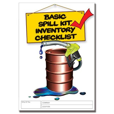 Spill Kit Checklist log book A5