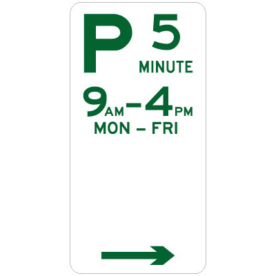 5 Minute Parking (Right Arrow)