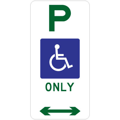 Disabled Parking Only (Double Arrow)