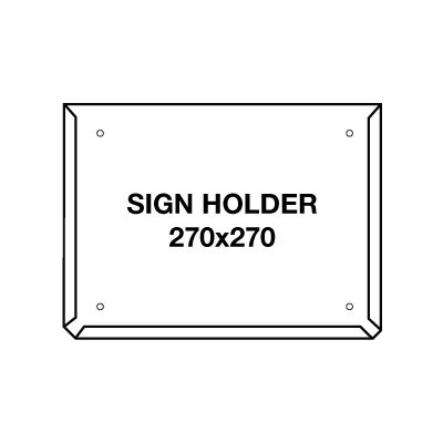 Hazchem Sign Placard Holder 270x270mm