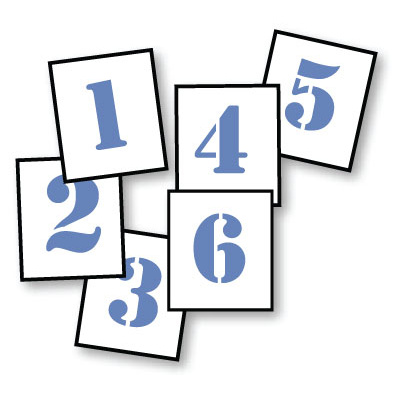 Numbering 0-9 Stencil Poly