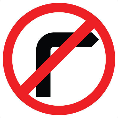 No Right Turn Picto