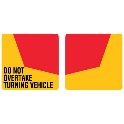 Do Not Overtake Turning Vehicle - 2 piece 