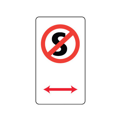 No Standing Symbol with Double arrow