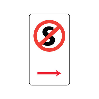 No Standing Symbol with Right arrow