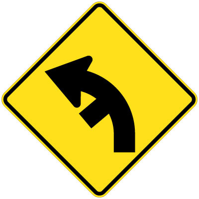 Side Road Junction On Curve Left