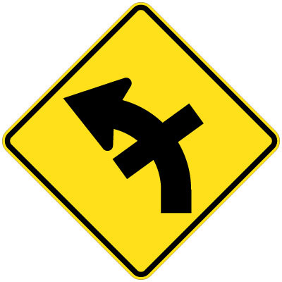 Crossroad On Curve Left