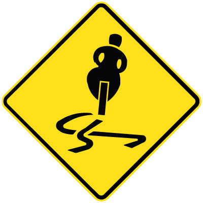 Hazardous Motorcycle Curve Right